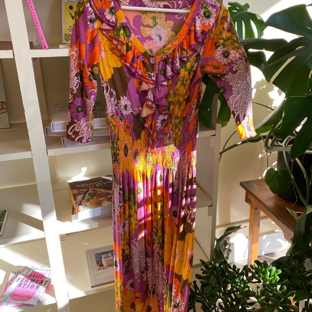 70s polyester vintage dress